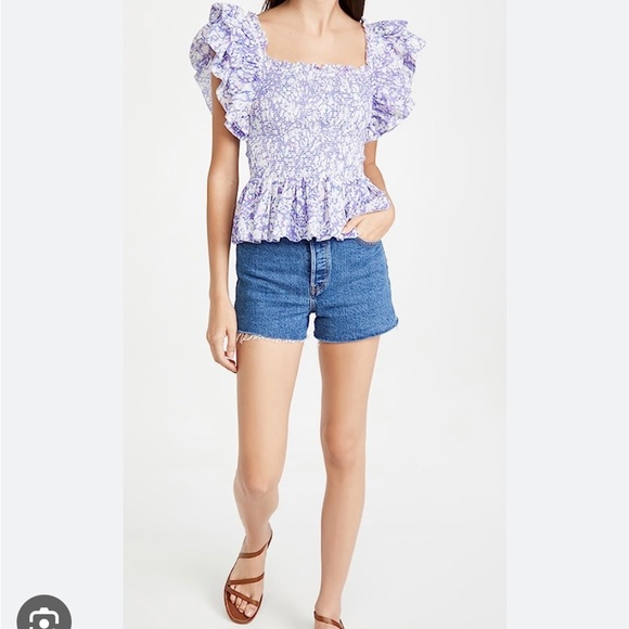 Love the Label: smocked ruffle square neck top - Picture 4 of 9